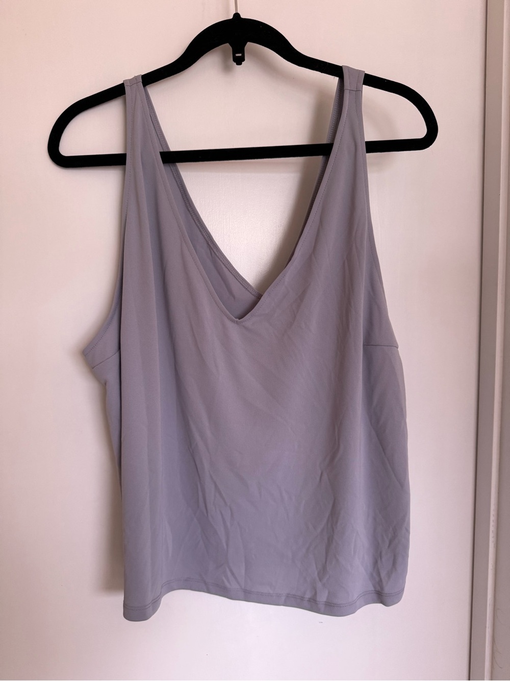 Leith Lavender-Gray V-Neck Tank Top